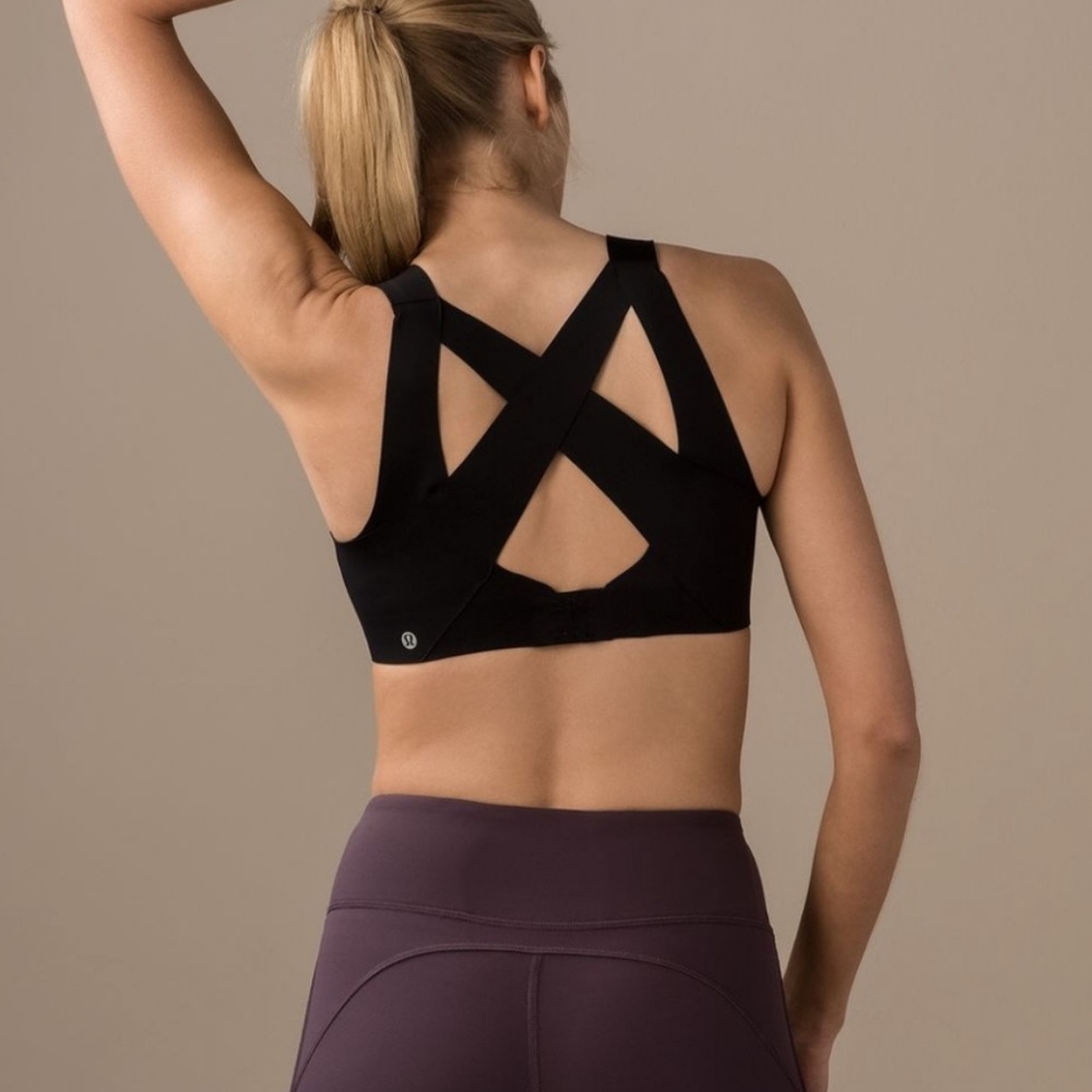 NWT Lululemon Enlite Weave-Back Black Sports Bra High Support